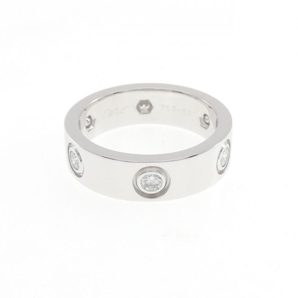 CARTIER Silver Diamond Love Ring - Picture 2 of 5